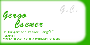 gergo csemer business card